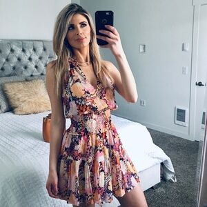 A.L.C. Multicolor Silk Mini Dress